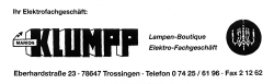 Elektrofachgeschäft Klumpp